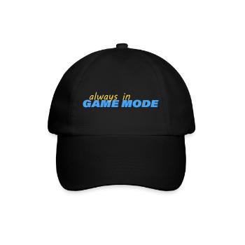 ALWAYS IN GAME MODE - Baseballkappe - Schwarz/Schwarz - Vorne
