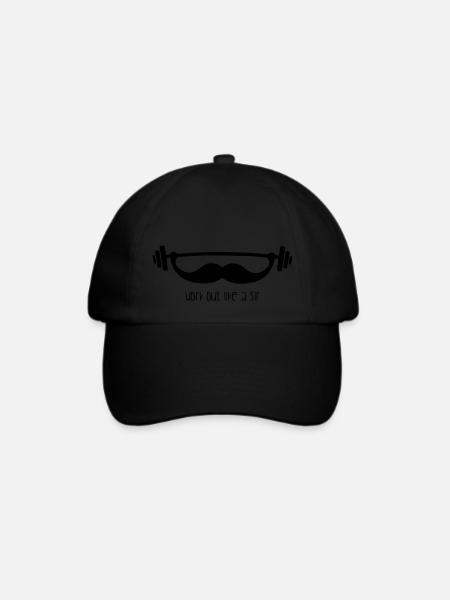 Workout like a Sir - Baseballkappe - Schwarz/Schwarz