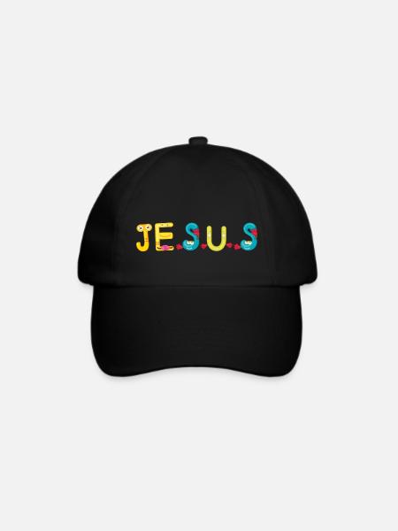 Jesus - Baseballkappe - Schwarz/Schwarz