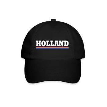 Holland flagge - Baseballkappe - Schwarz/Schwarz - Vorne