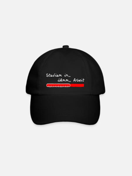 Studium in Arbeit - Langzeitstudent - Baseballkappe - Schwarz/Schwarz