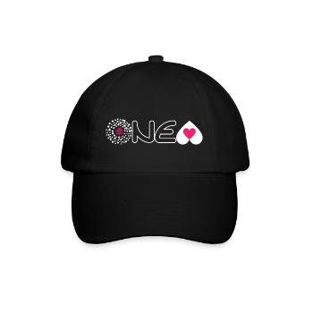 Design "ONE LOVE" für Bekleidungsaccessoires - Baseballkappe - Schwarz/Schwarz - Vorne