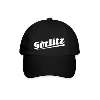 Görlitz - Textdesign mit Stadtnamen - Baseballkappe - Schwarz/Schwarz - Vorne