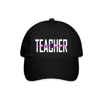 Lehrergeschenke für Lehrer der siebten Klasse für Lehrer - Baseballkappe - Schwarz/Schwarz - Vorne