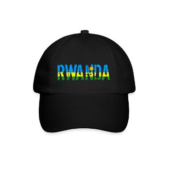 Rwanda - Baseballkappe - Schwarz/Schwarz - Vorne