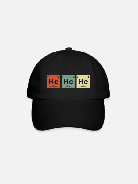 he he he Periodensystem - Baseballkappe - Schwarz/Schwarz