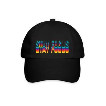 stay focus - Baseballkappe - Schwarz/Schwarz - Vorne