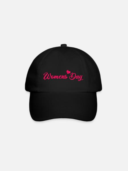 womens day - Baseballkappe - Schwarz/Schwarz