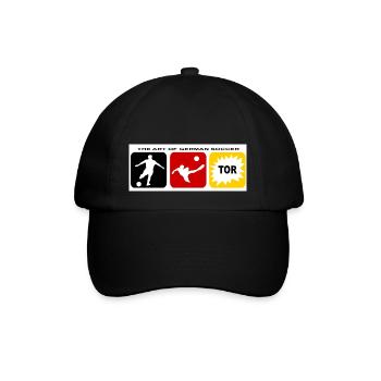 Fussball Deutschland Trikot Uniform Soccer - Baseballkappe - Schwarz/Schwarz - Vorne