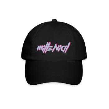 Millenial - Das Shirt für die beste Generation - Baseballkappe - Schwarz/Schwarz - Vorne