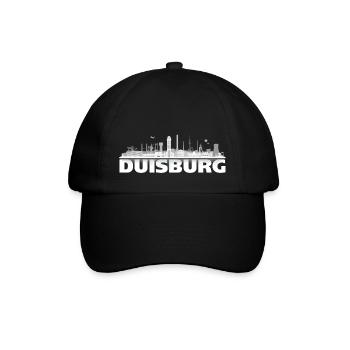 duisburg_city_hell01 detail - Baseballkappe - Schwarz/Schwarz - Vorne