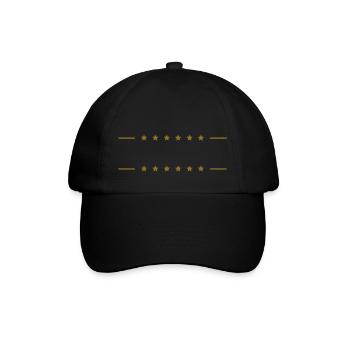 Stars Lines - Baseballkappe - Schwarz/Schwarz - Vorne