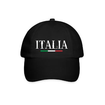 ITALIA! - Baseballkappe - Schwarz/Schwarz - Vorne