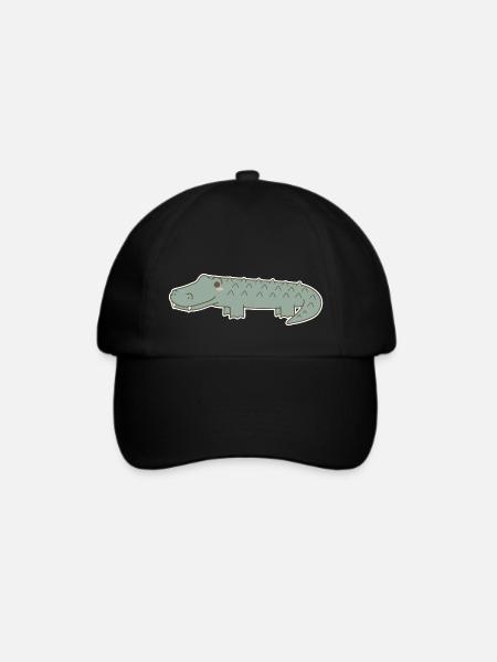 Krokodil - Baseballkappe - Schwarz/Schwarz