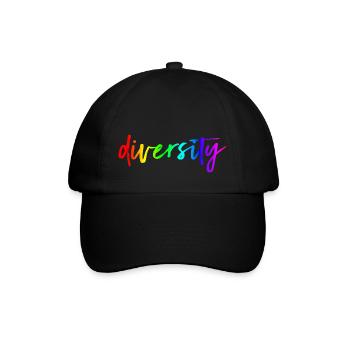 Diversity LGBT Gay Pride - Baseballkappe - Schwarz/Schwarz - Vorne