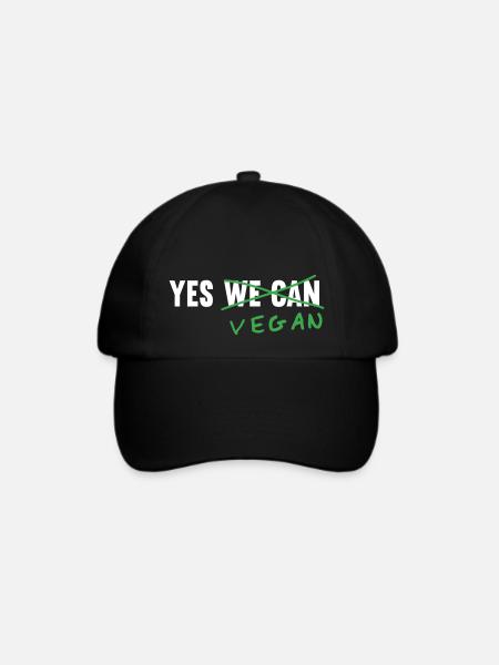 Yes vegan - Baseballkappe - Schwarz/Schwarz
