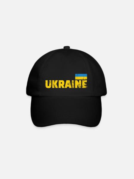ukraine fahne - Baseballkappe - Schwarz/Schwarz