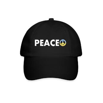 peace - Baseballkappe - Schwarz/Schwarz - Vorne