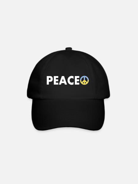 peace - Baseballkappe - Schwarz/Schwarz