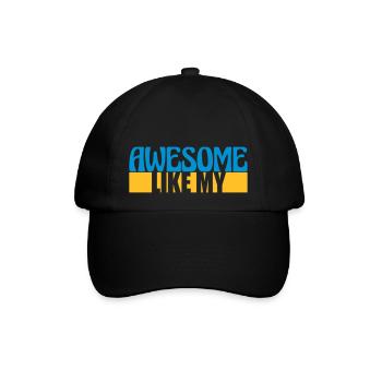 Template Vorlage Awesome Like - Baseballkappe - Schwarz/Schwarz - Vorne