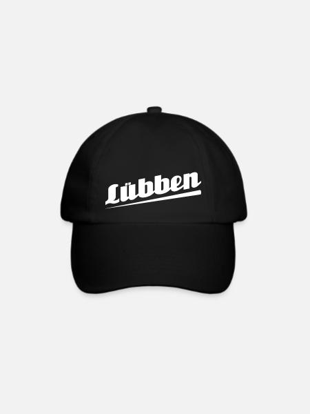 Lübben - Textdesign mit Stadtnamen - Baseballkappe - Schwarz/Schwarz