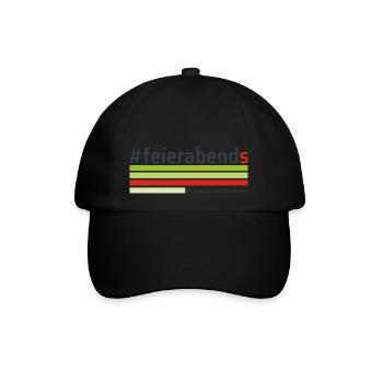 #feierabends - Baseballkappe - Schwarz/Schwarz - Vorne