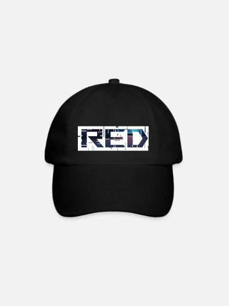 rot - Baseballkappe - Schwarz/Schwarz