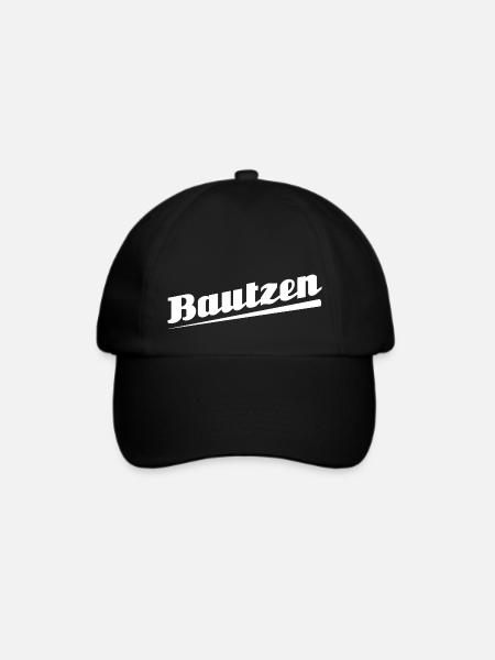 Bautzen - Textdesign mit Stadtnamen - Baseballkappe - Schwarz/Schwarz