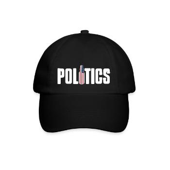POLITICS Awesome Patriotic Beer Lover Designs - Baseballkappe - Schwarz/Schwarz - Vorne