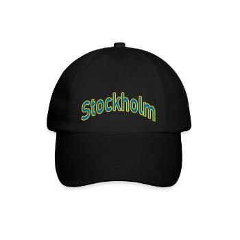 Stockholm - Baseballkappe - Schwarz/Schwarz - Vorne