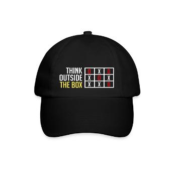 Thinking outside the Box - Baseballkappe - Schwarz/Schwarz - Vorne