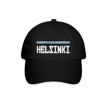 Helsinki - Baseballkappe - Schwarz/Schwarz - Vorne