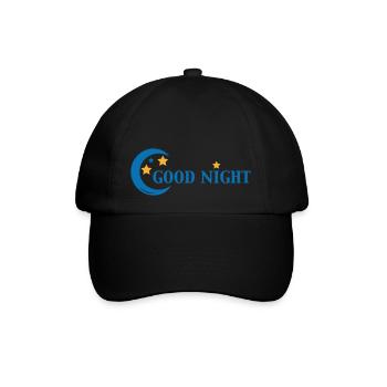 Good Night - Baseballkappe - Schwarz/Schwarz - Vorne