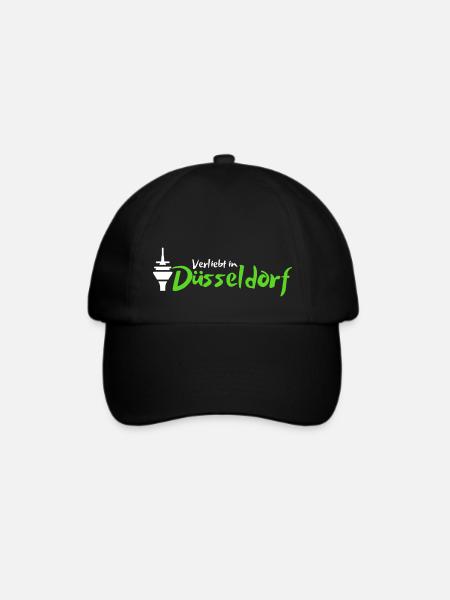 Verliebt in Düsseldorf | Düsseldorf Mitbringsel - Baseballkappe - Schwarz/Schwarz