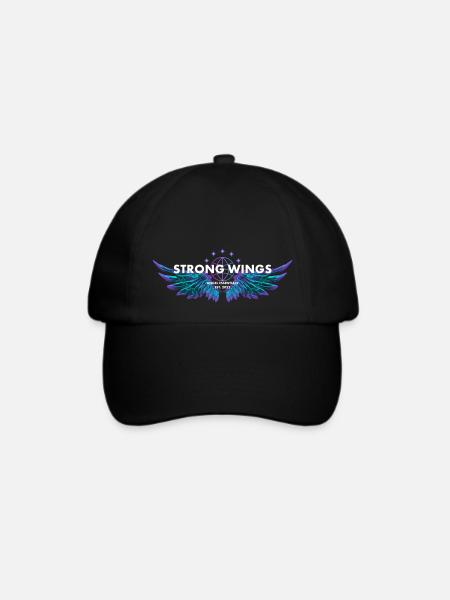 Strong Wings Streetwear - Baseballkappe - Schwarz/Schwarz