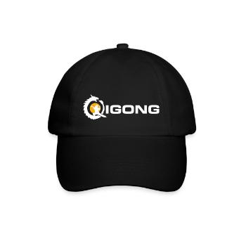 Qigong Dragon weiss - Baseballkappe - Schwarz/Schwarz - Vorne