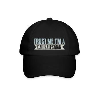 Trust Me Retro Car Salesperson For A Car Dealer - Baseballkappe - Schwarz/Schwarz - Vorne