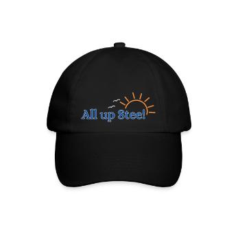 All up Stee! - Baseballkappe - Schwarz/Schwarz - Vorne