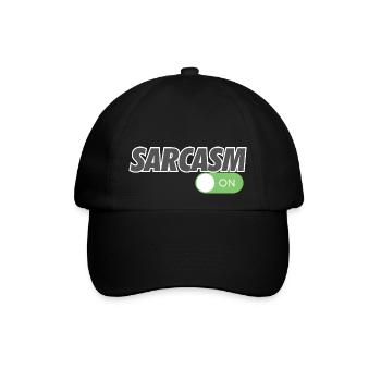 SARCASM ON - Baseballkappe - Schwarz/Schwarz - Vorne