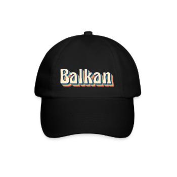 Balkan Papa bosnien serbien kroatien montenegro kosovo - Baseballkappe - Schwarz/Schwarz - Vorne