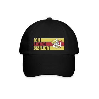 Sizilianer Sizilianisch Sizilien - Baseballkappe - Schwarz/Schwarz - Vorne