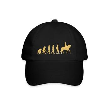 Pferd Reiten Evolution - Baseballkappe - Schwarz/Schwarz - Vorne