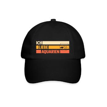 Aquarium Fische Aquaristik - Baseballkappe - Schwarz/Schwarz - Vorne