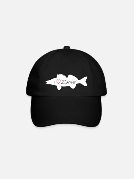 I Love Zander weiss - Baseballkappe - Schwarz/Schwarz