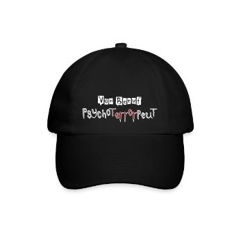Von Beruf Psychoterrorpeut (Psychotherapeut) - Baseballkappe - Schwarz/Schwarz - Vorne