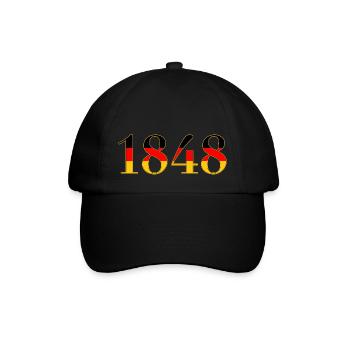 1848 - Baseballkappe - Schwarz/Schwarz - Vorne
