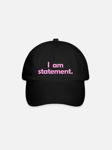 statement txt pink - Baseballkappe - Schwarz/Schwarz