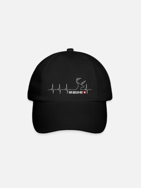 Vier Quellen Weg - Baseballkappe - Schwarz/Schwarz