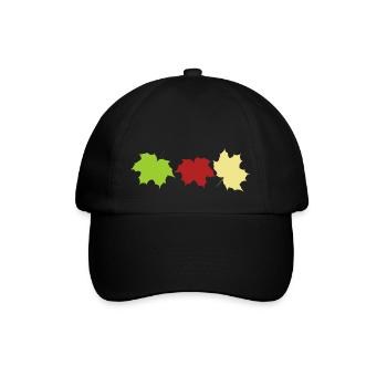 Herbstlaub - Baseballkappe - Schwarz/Schwarz - Vorne