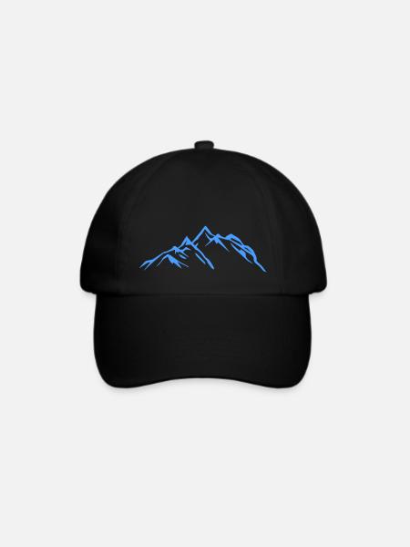 berge gebirge 2 - Baseballkappe - Schwarz/Schwarz
